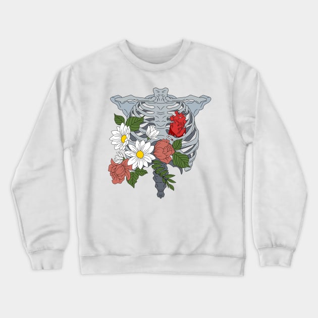 Inside of the bone Crewneck Sweatshirt by Orange-C